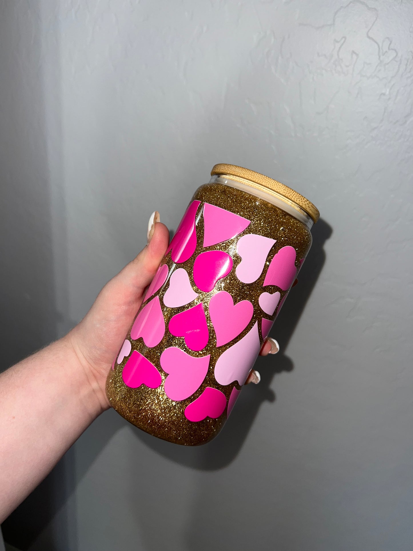 Gold 16 Oz Glass