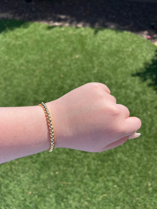 Plain Gold Beaded Bracelets