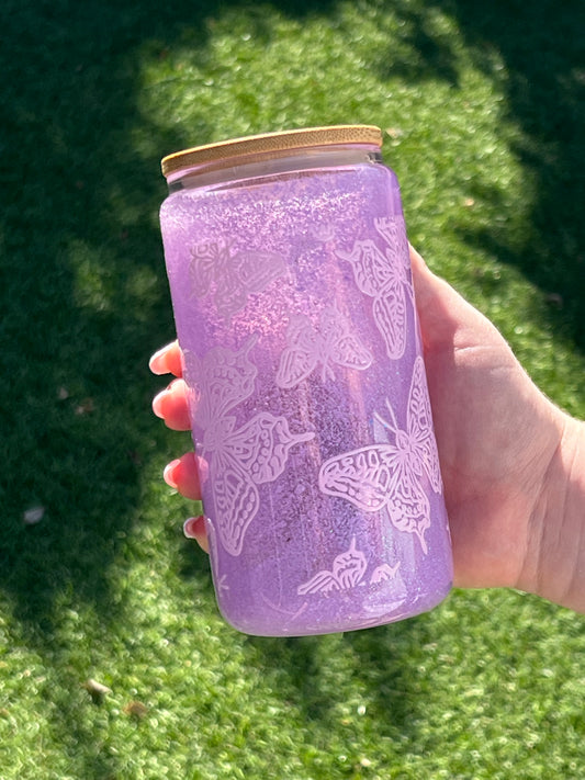 Butterfly Glass Premade - 16 oz