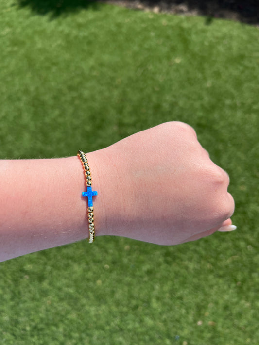 Opal Cross Beaded Bracelets