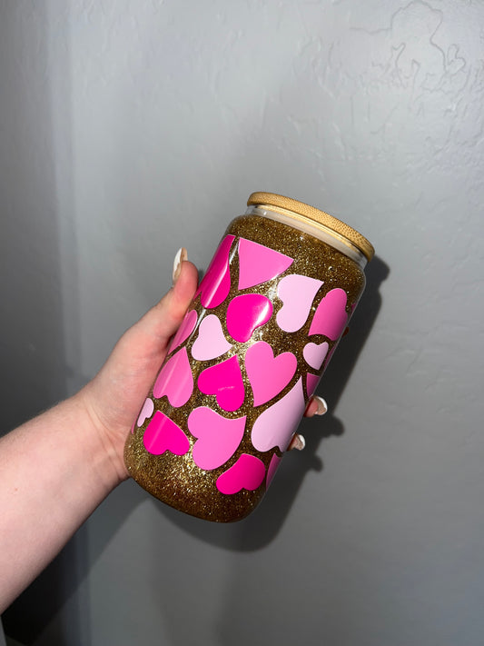 Gold 16 Oz Glass